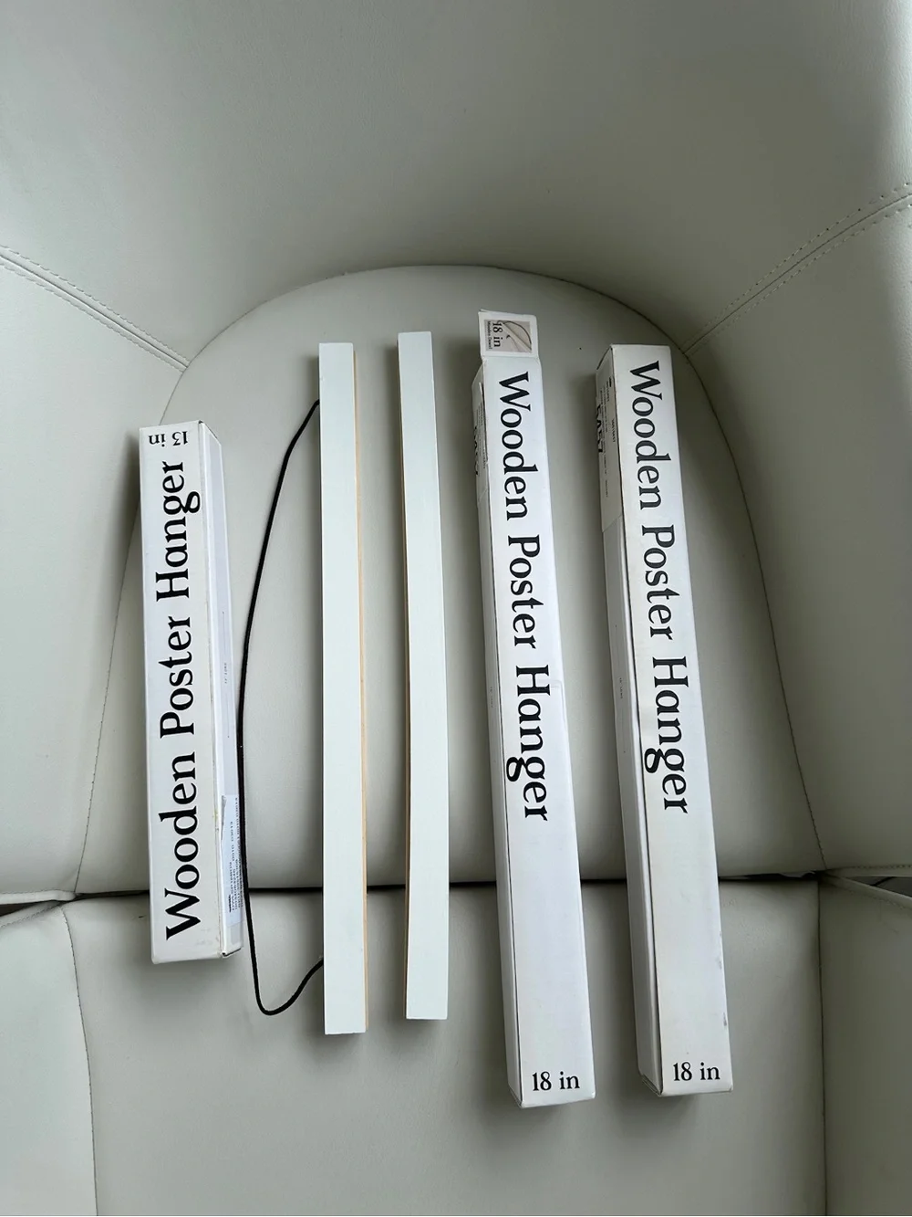NIB Urban Outfitters Wooden Poster Hanger Set (2) 18 inch and (1) 13 inch